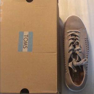 Toms Lenox Oxford Tan Braided Suede Shoes